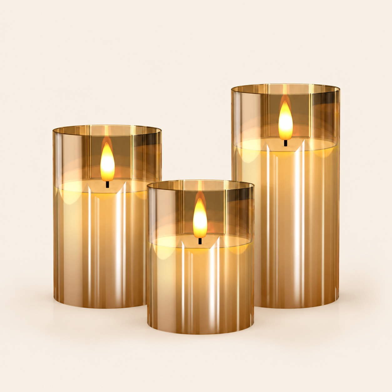 Glass Flameless Candles