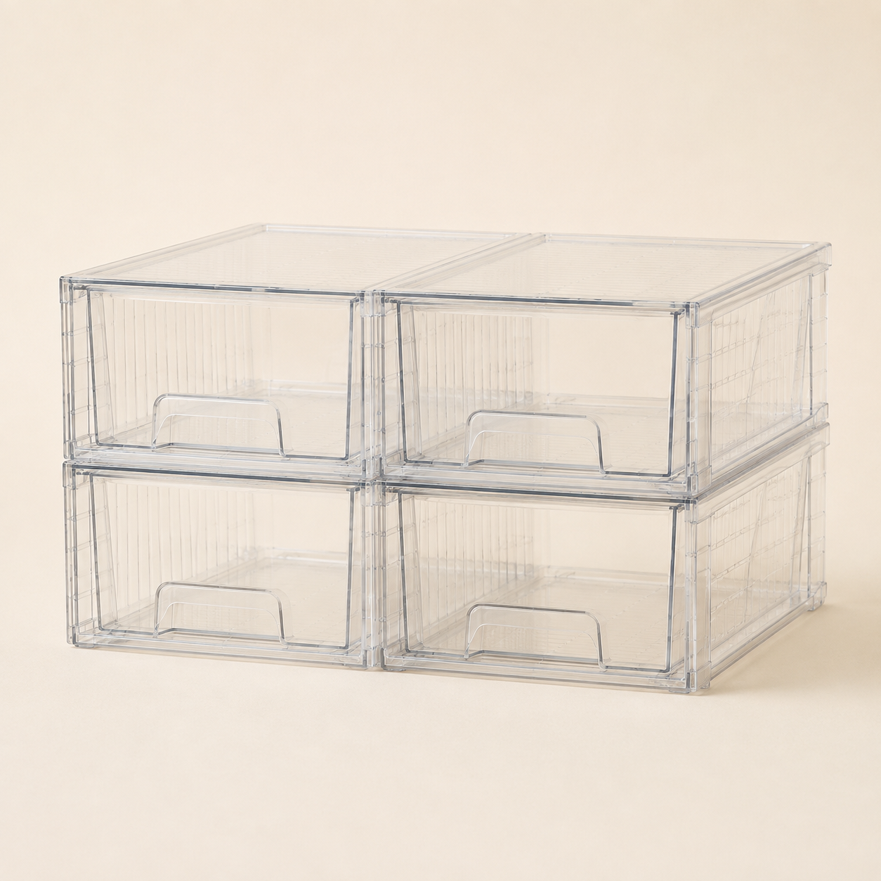 Stackable Storage Drawers — Set of 4