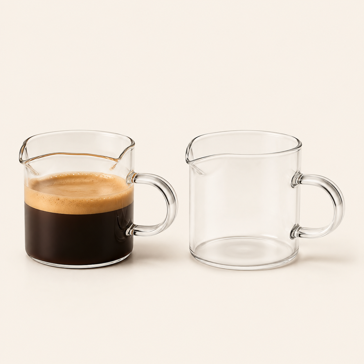 Glass Espresso Cups — Set of 2