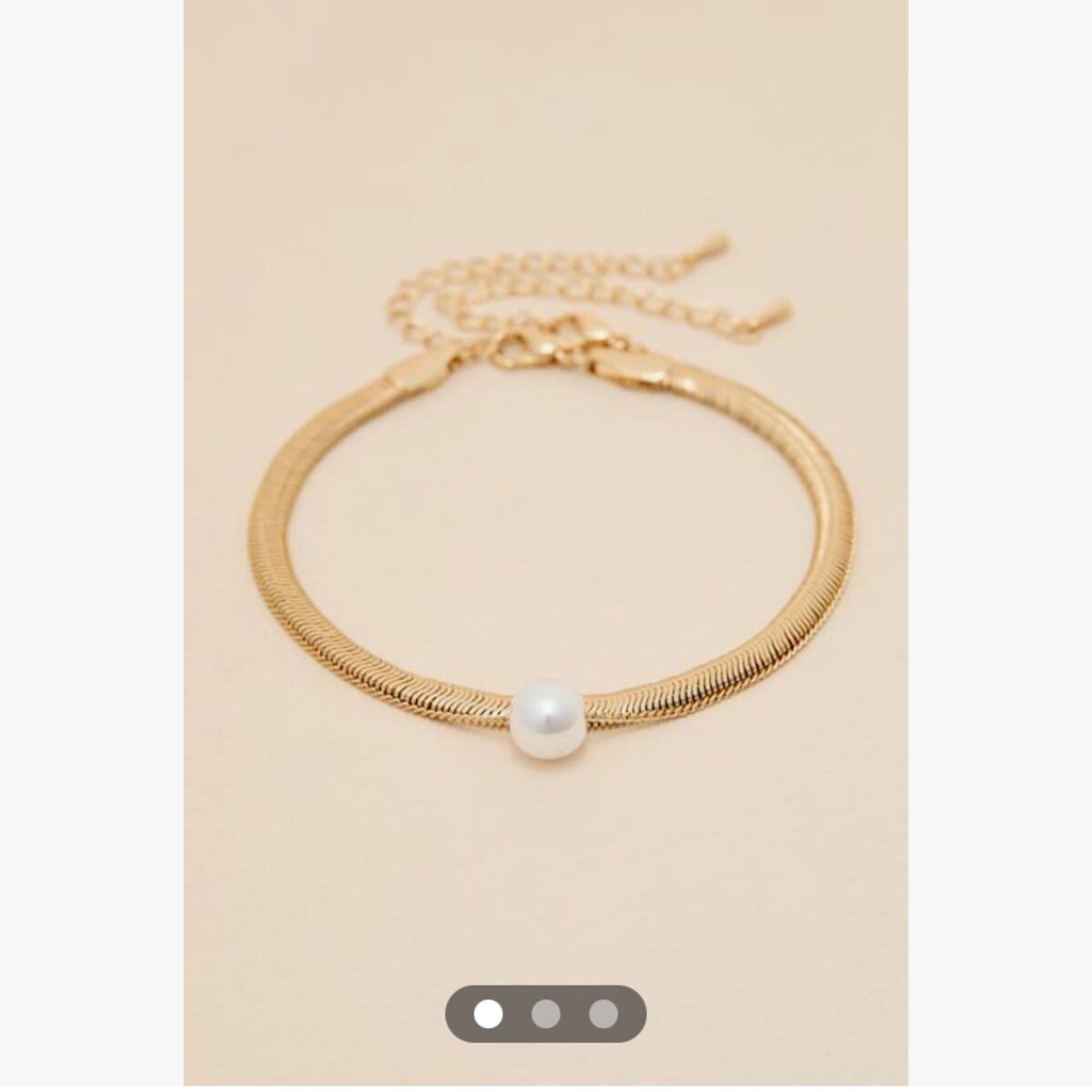 Gold Pearl Two-Piece Bracelet Set