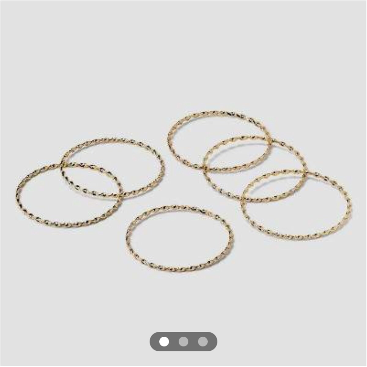 Gold Twisted Bangle Bracelet Set 6pc