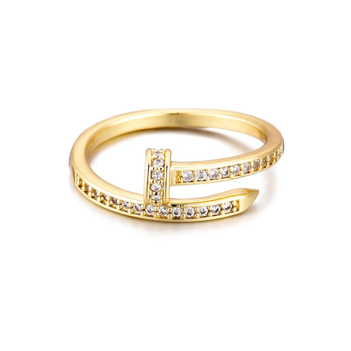CZ Nail Bypass Ring
