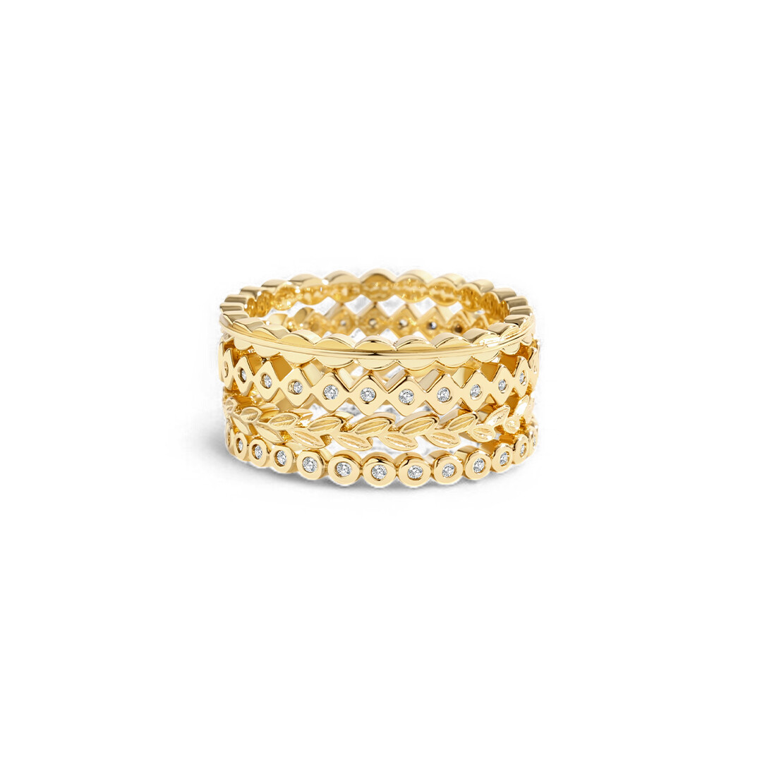 Dainty Gold Stacking Ring Set