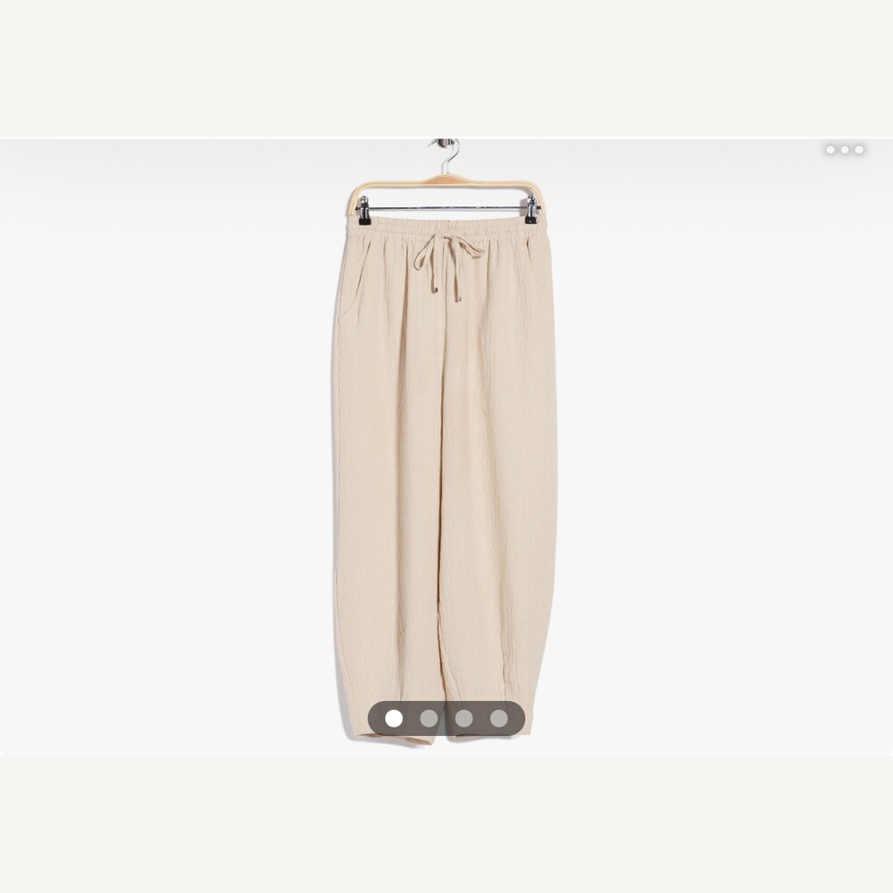 Drawstring Waist Lantern Leg Pants