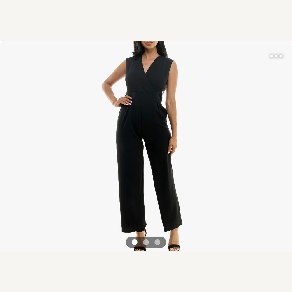 V-Neck Wide Leg Jumpsuit
