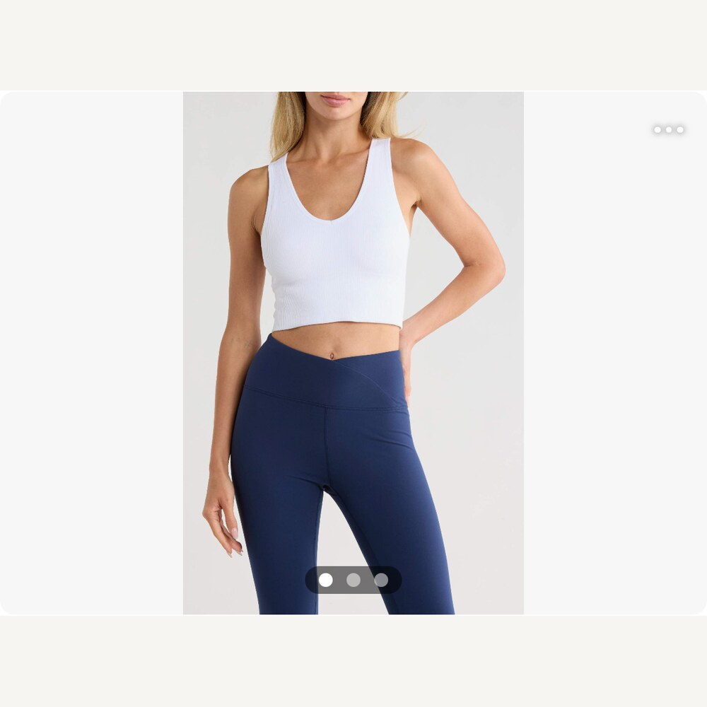 Seamless Ribbed V-Neck Tank