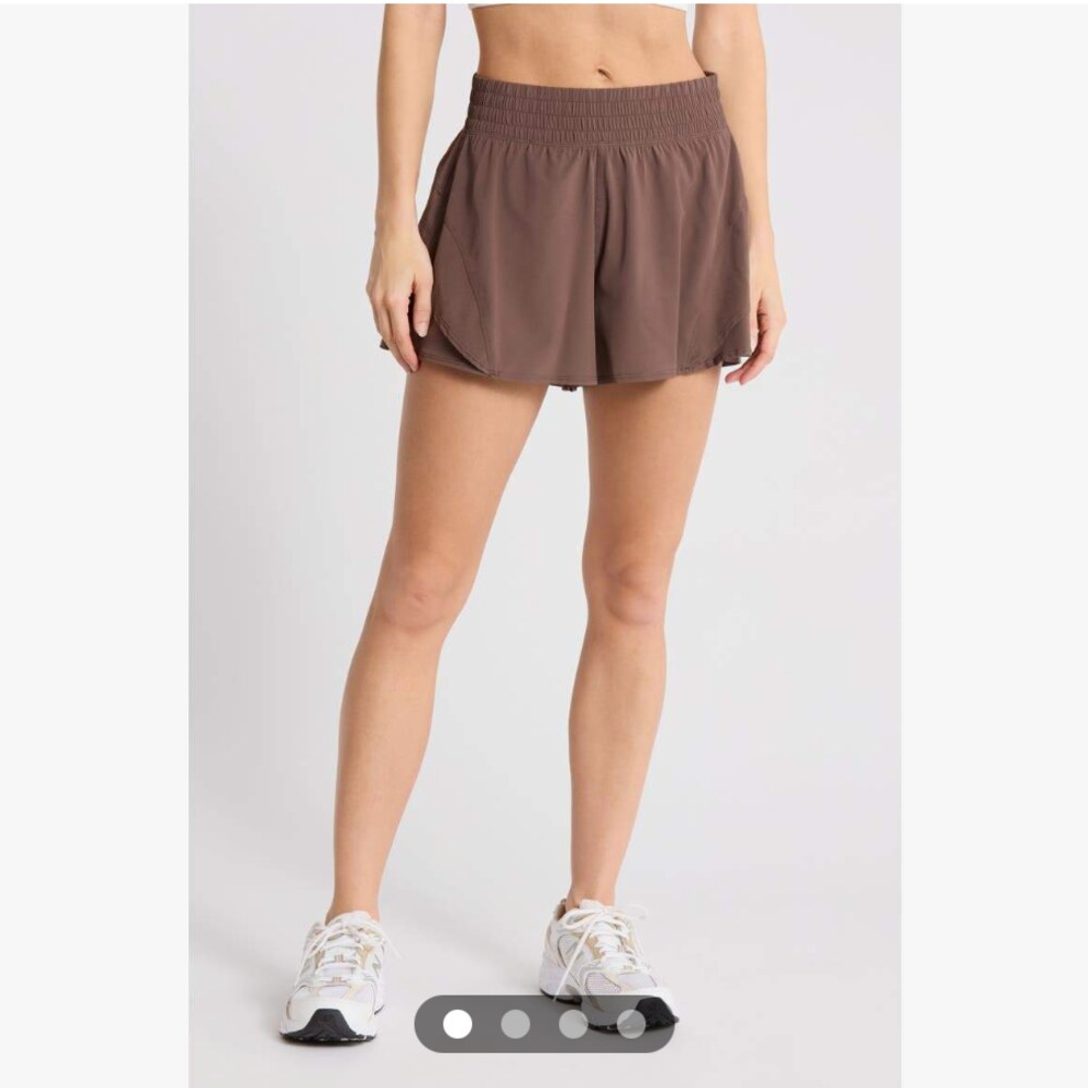 High-Waisted Layered Running Shorts