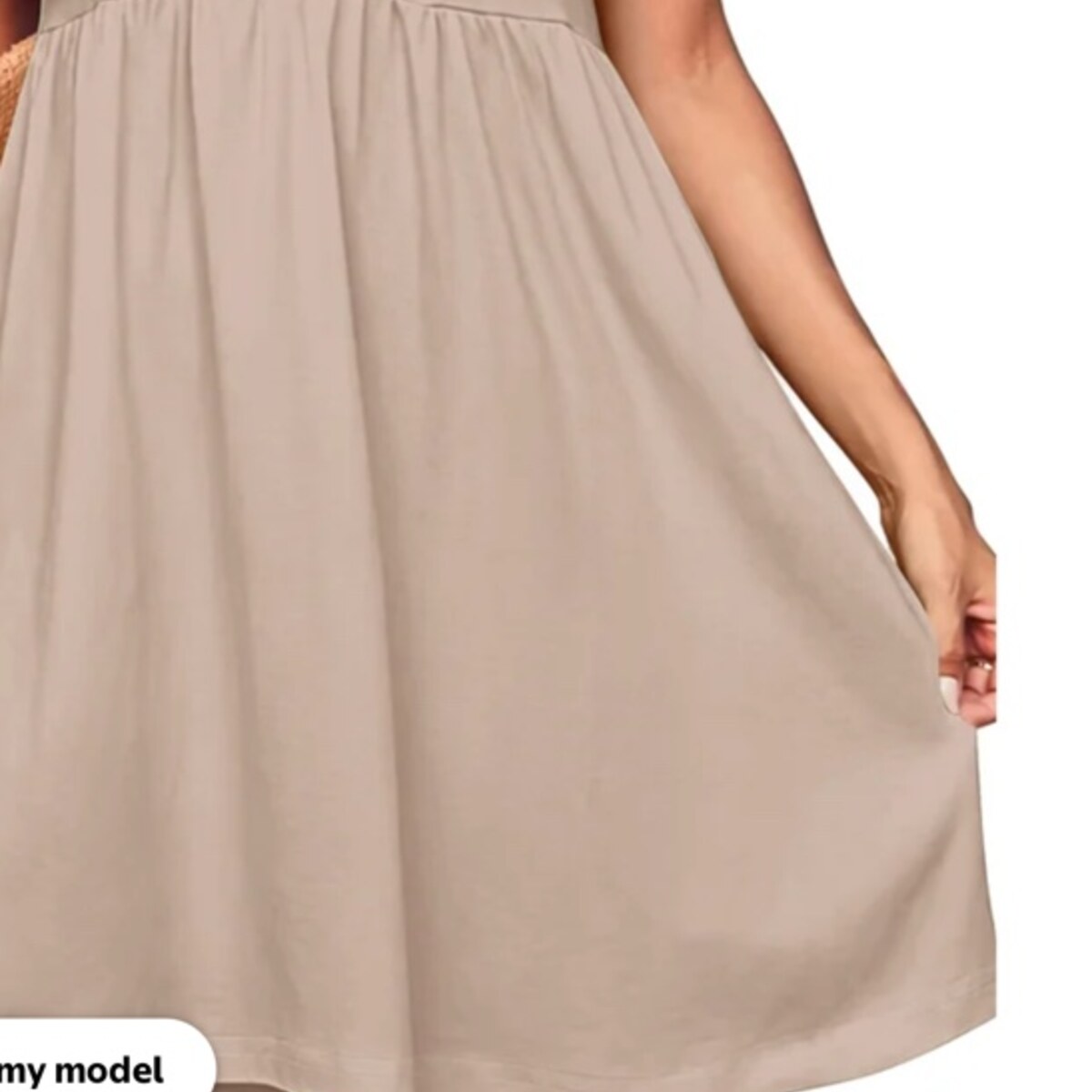 Casual V-Neck A-Line Midi Dress