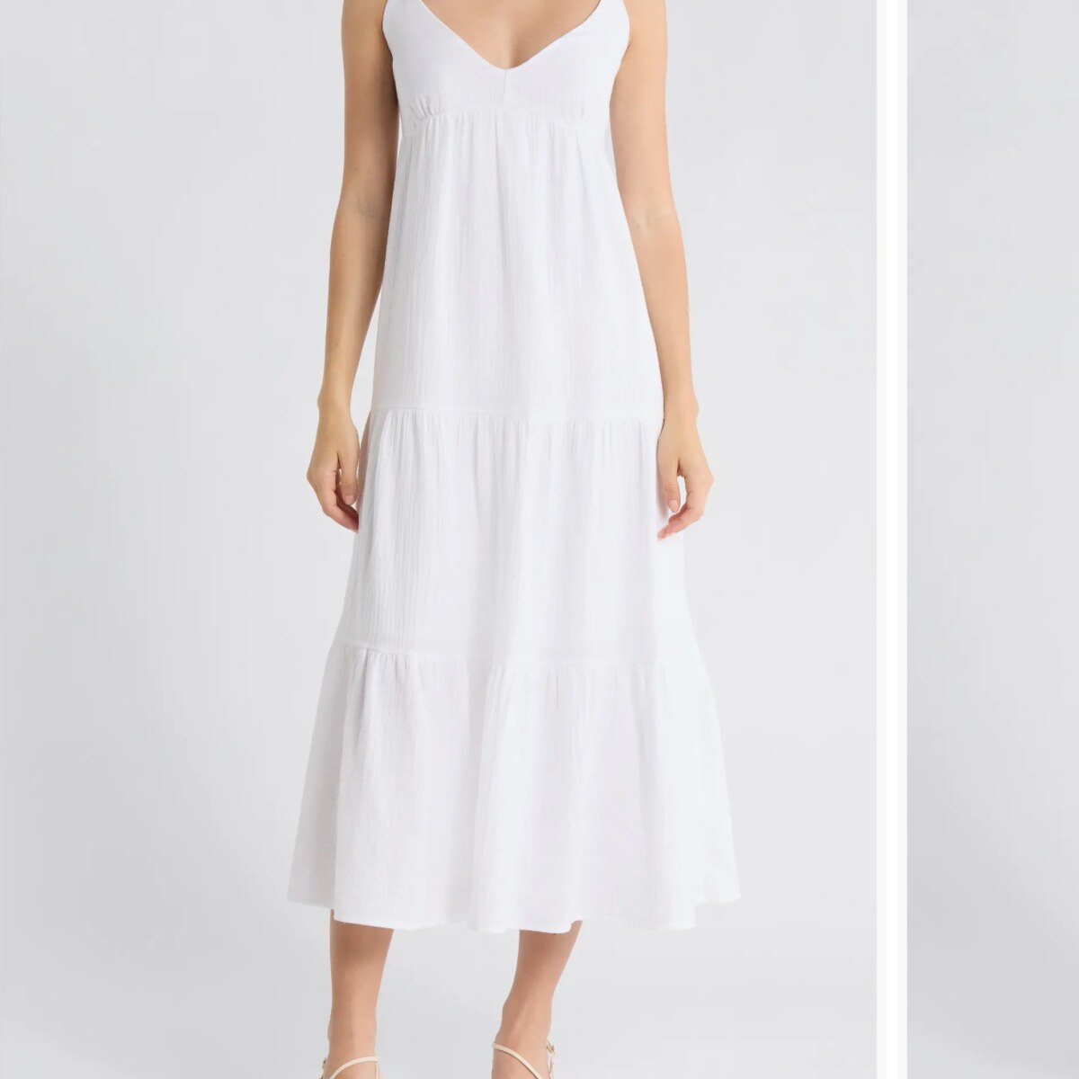 Tiered V-Neck Maxi Dress
