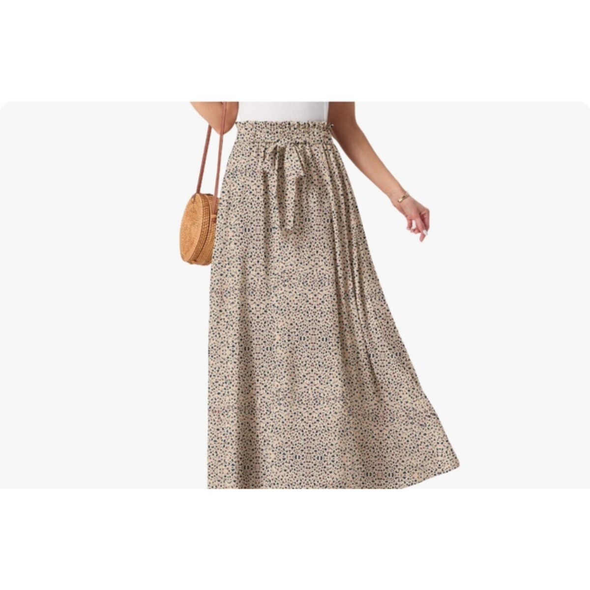 High-Waisted Flowy Maxi Skirt with Pockets
