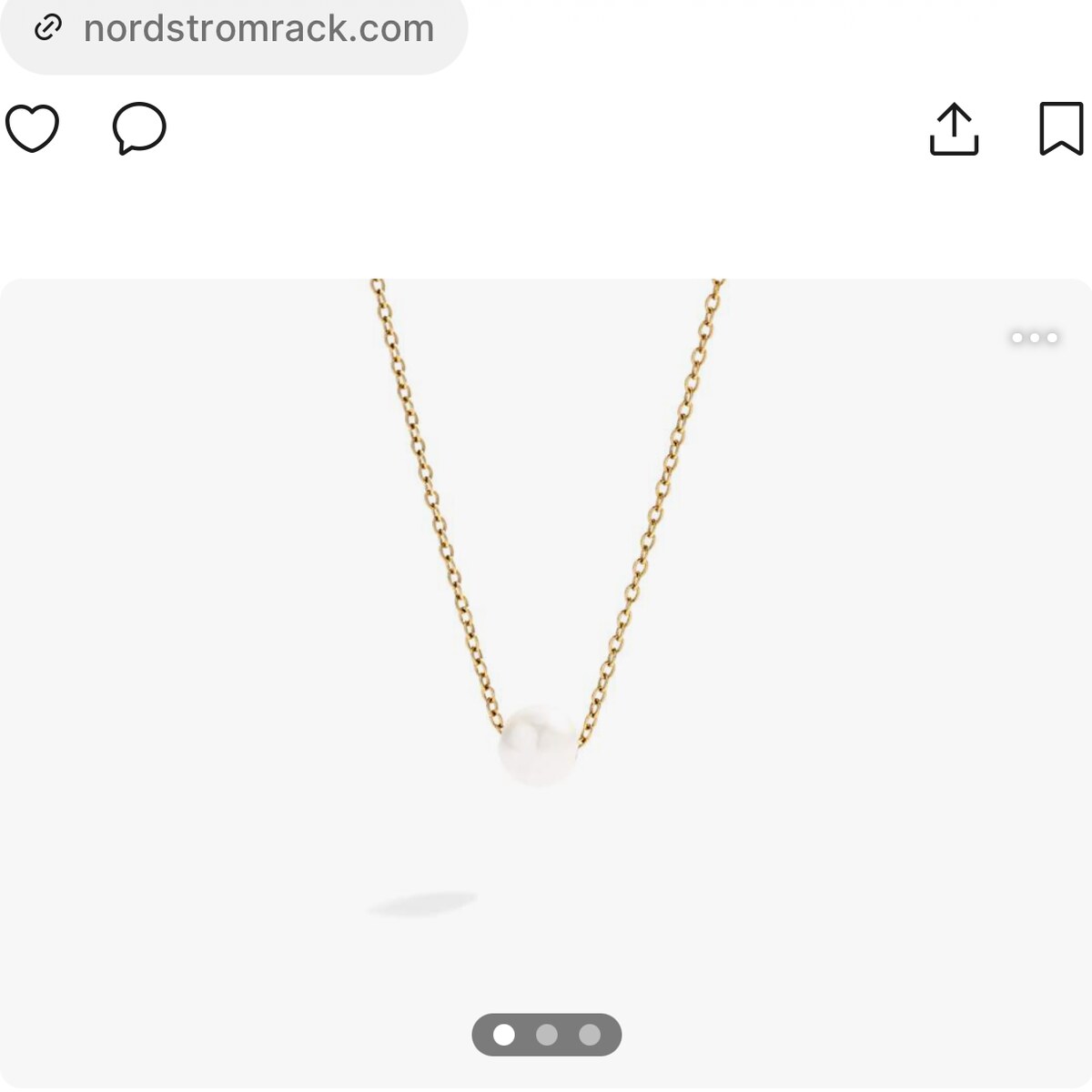 Floating Pearl Pendant Necklace