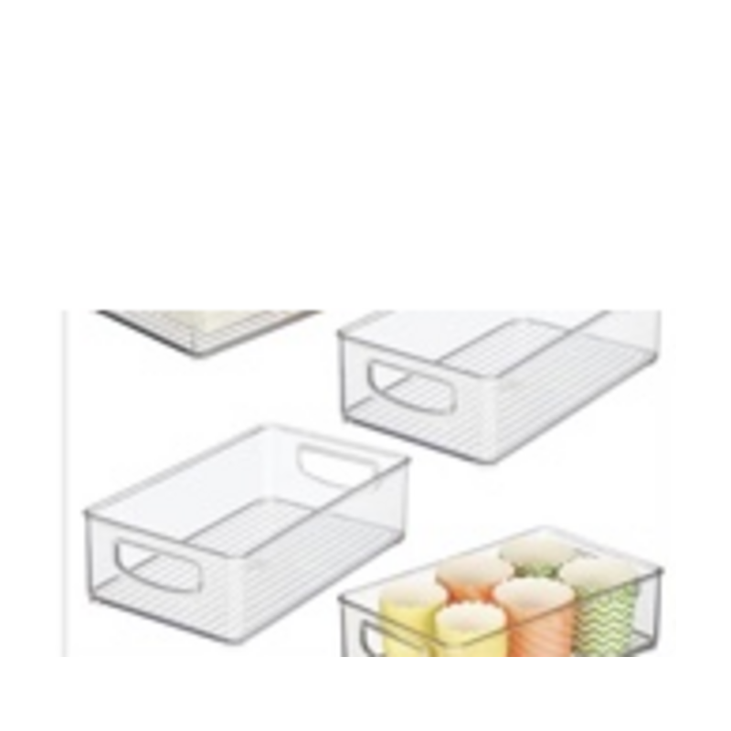 Stackable Storage Bins with Handles — Set of 4