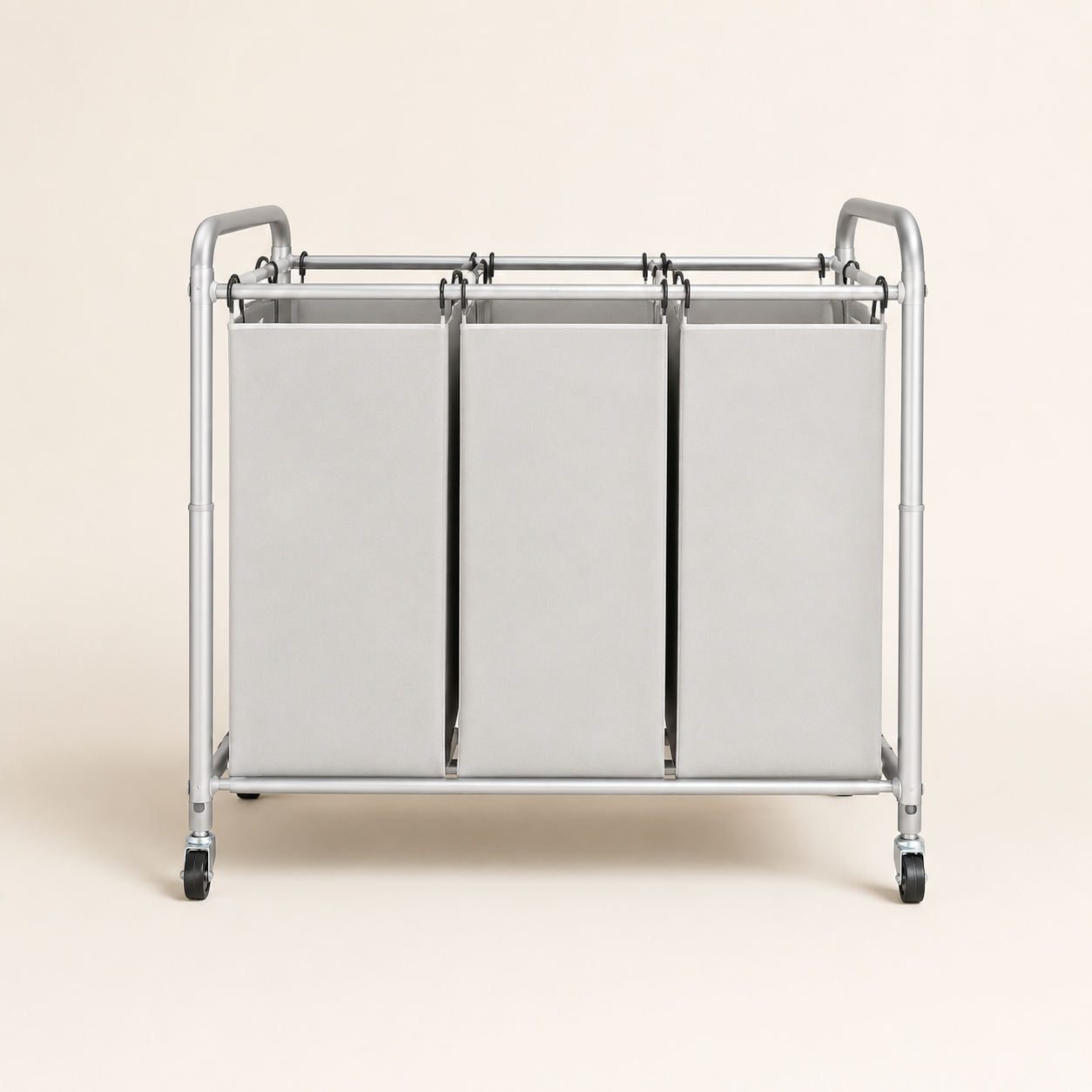 Three-Section Rolling Laundry Sorter