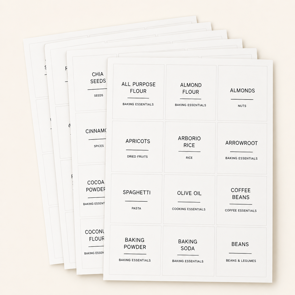 Pantry Labels for Food Containers