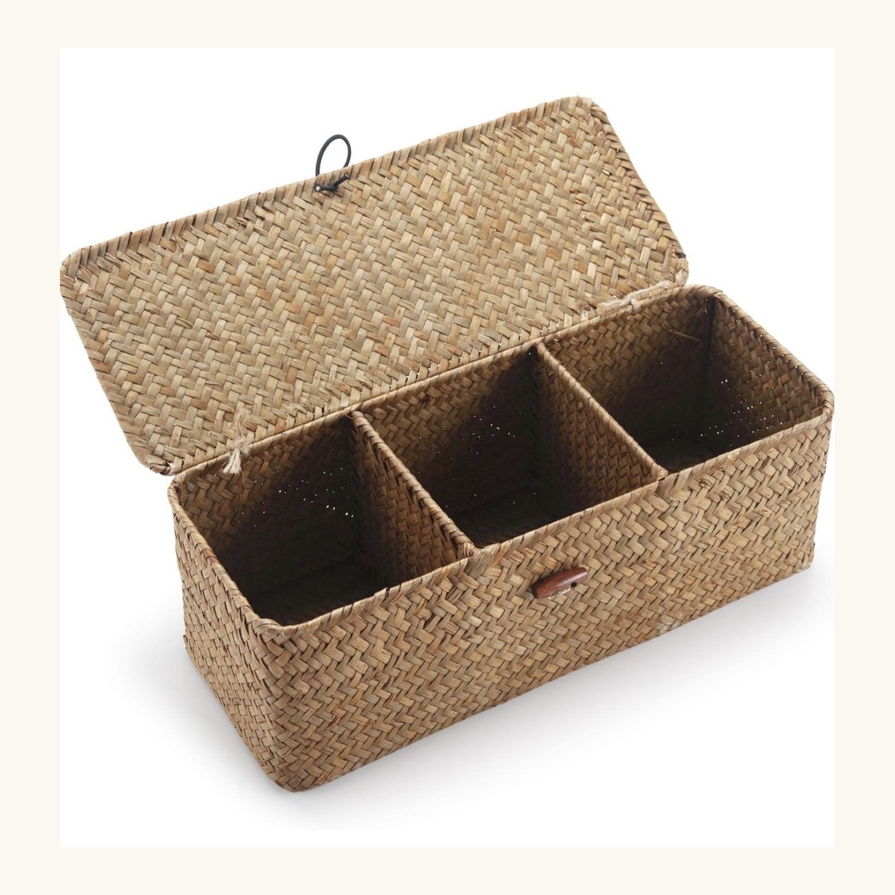 Sectioned Woven Storage Basket
