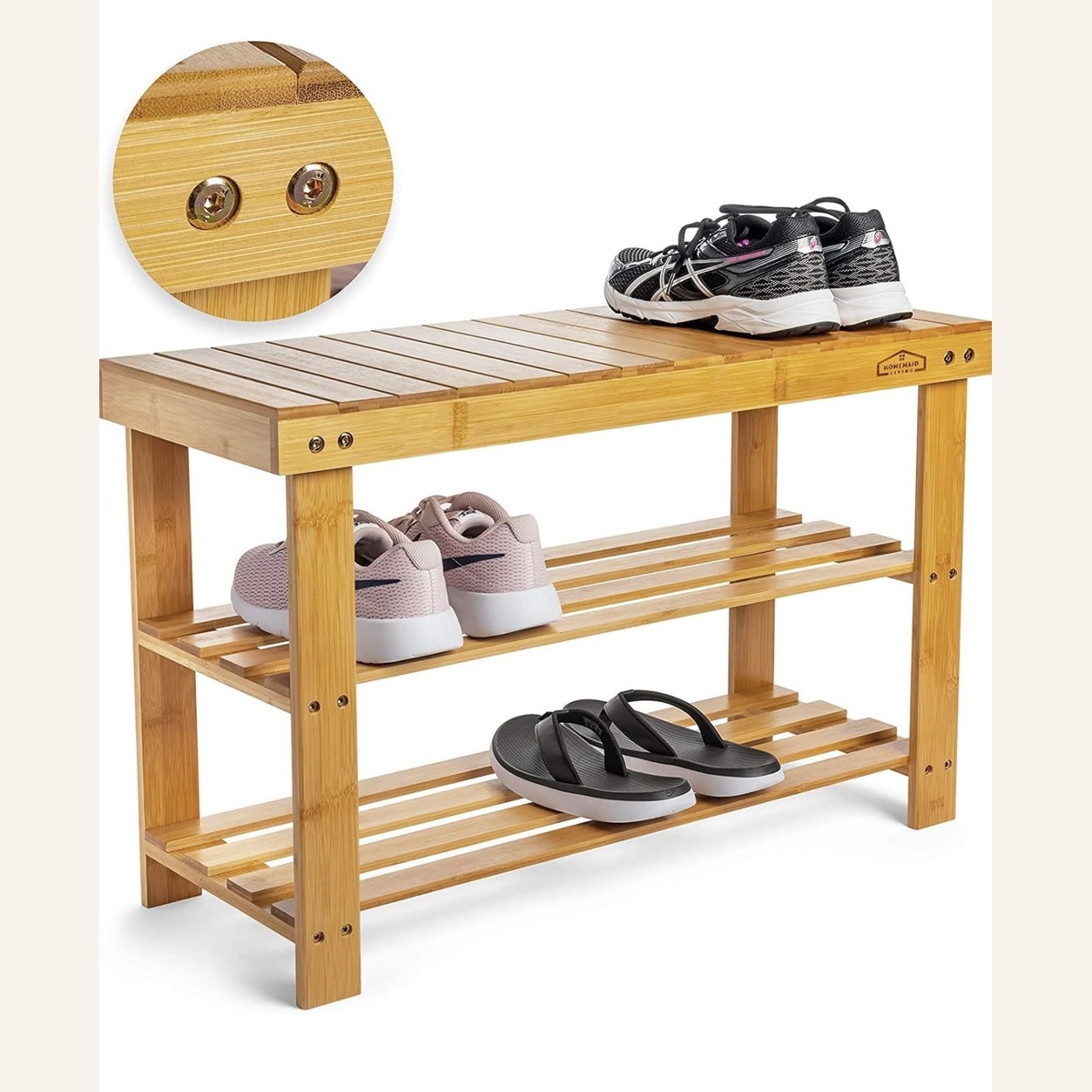 Three-Tier Shoe Rack Bench