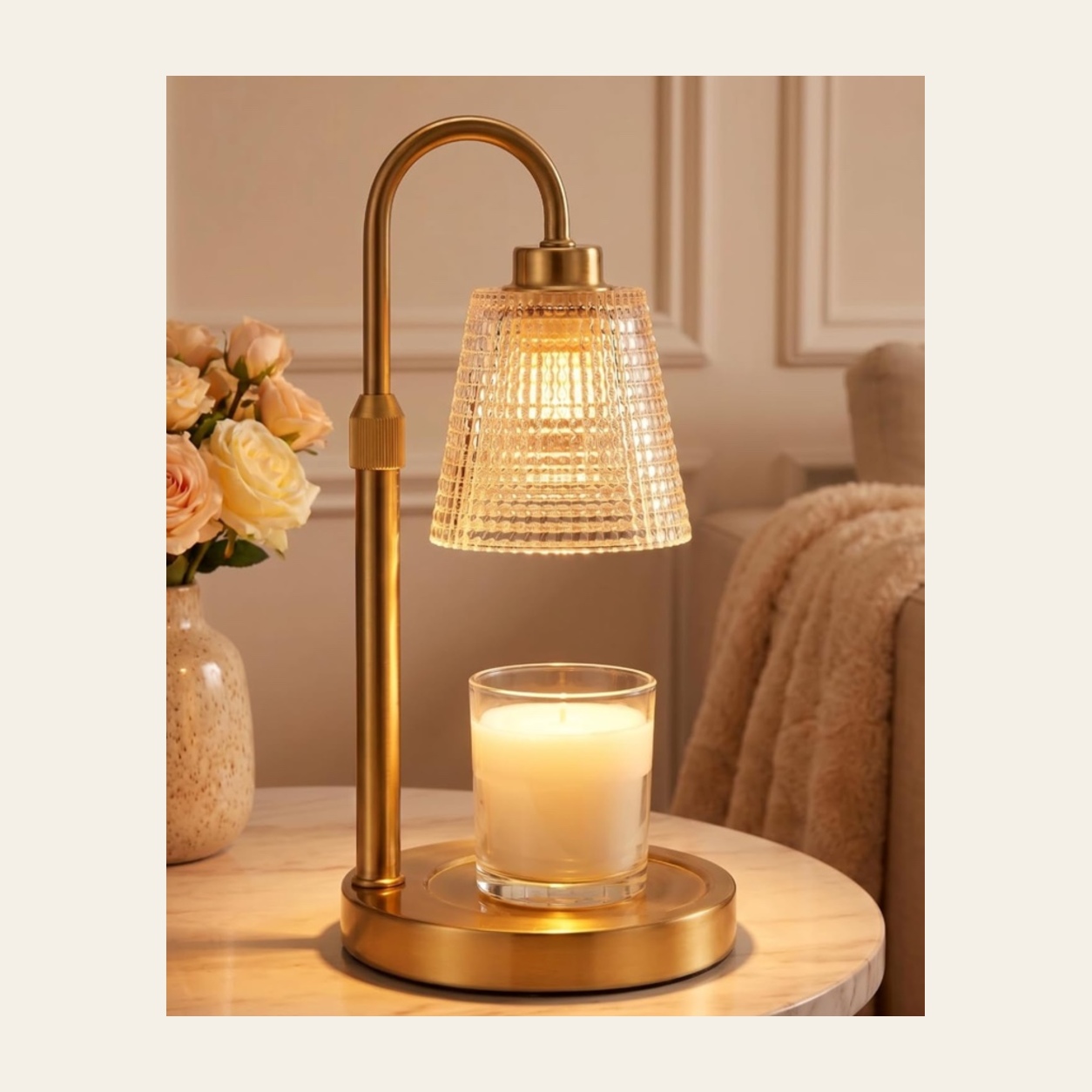 Gold Candle Warmer Lamp